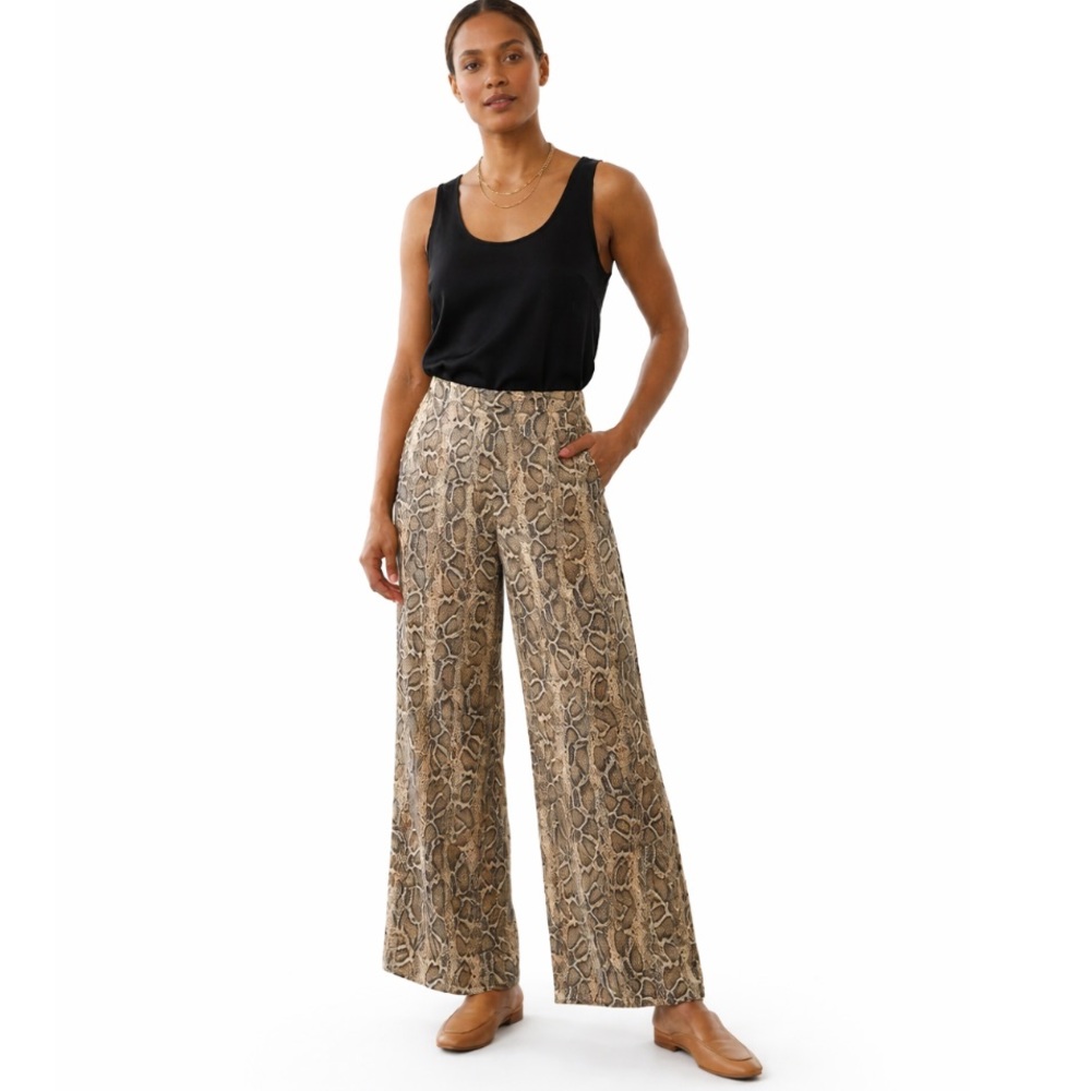 Venti6 Snake Print Wide Leg Flowy Pants Size Large Like New!